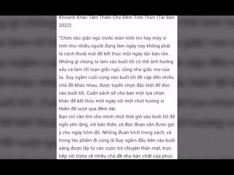 Osho suy ngẫm cuối cùng vào buổi tối