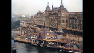 Beautiful Amsterdam a century ago in the 1920s in color [A.I. enhanced & colorized]