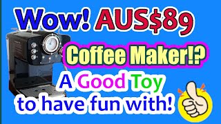 【Coffee Machine】from AUS Kmart is good to play with!!  　オーストラリア在住、このコーヒーメーカーはおすすめ！