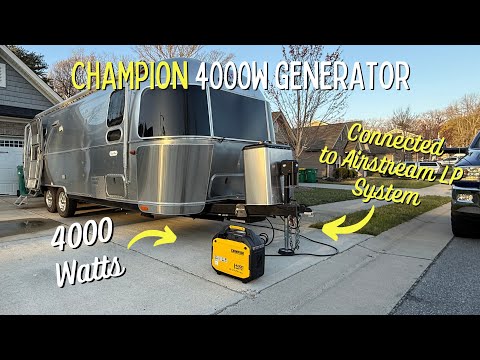 Review: Champion 4000-Watt Dual Fuel Generator, plus connecting LP to Airstream!