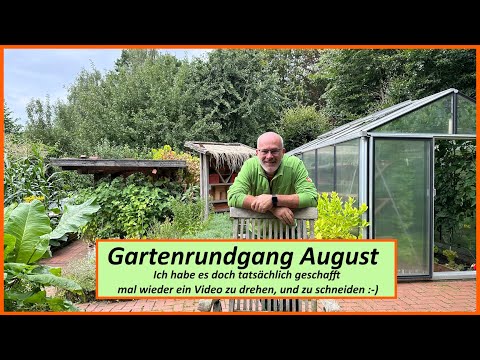 , title : 'Gartenrundgang August - Tomaten - Zucchini - Paprikas - Stauden - Gemüsegarten - Ernten - Biogemüse'