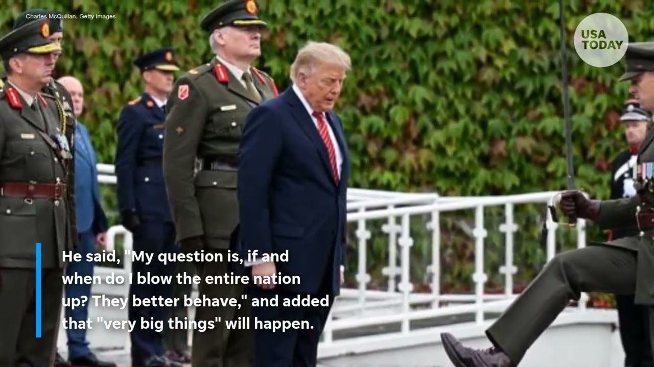 Trump threatens to 'blow the entire nation' in Iran threat
