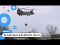 Leger helpt met helikopters dam in Maastricht maken