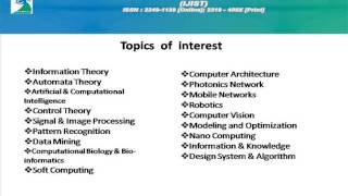 International Journal of Information Sciences and Techniques (IJIST)