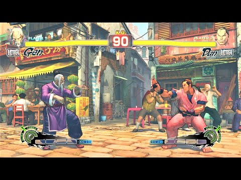 Gen vs Dan Hibiki (Hardest AI) - Street Fighter IV