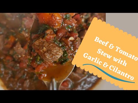 Manazala A7hmar | Beef and Tomato Stew with Garlic and Cilantro | منزلة احمر