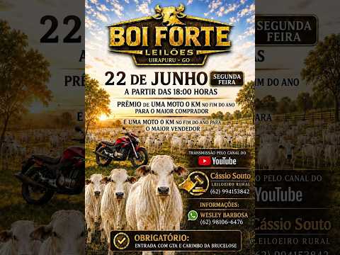 BOI FORTE LEILOES UIRAPURU-GO 22/06/2026