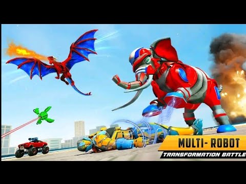US Police Dragon Robot Car Transformation | Android ios Gameplay | LA LA GAMES