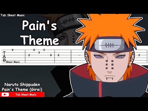 Naruto Shippuden OST - Pain's Theme (Girei) Guitar Tutorial Video