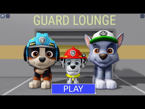 PAW PATROL! SKYE WITH CHASE in RollerCoaster! PRISON RUN BARRY! #Roblox #obby