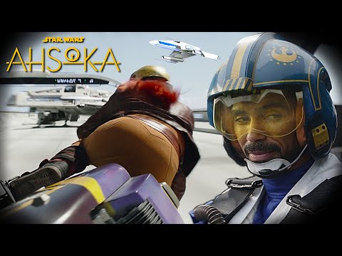 E-Wing Starfighters Chase Sabine Wren - Star Wars Ahsoka