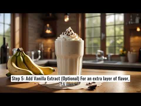 Easy Banana Milkshake 🍌Recipe, instructions and Step by Step guide💙