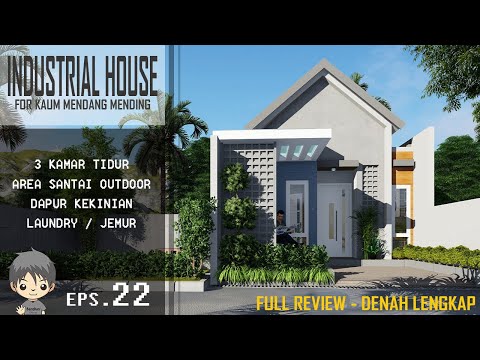 Rumah Industrial Buat kaum Mendang Mending Karna Budget yg Minim di lahan 6m x 15m - SES22
