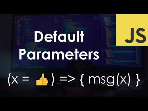 How To Set Default Parameter Value For A Javascript Function