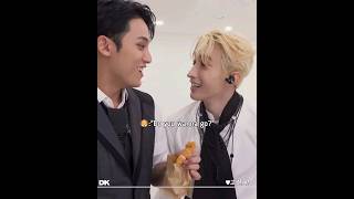 MINGYU &amp; DK Bread rolls FIGHT🤣Kept intrupting DINO😅#seventeen#Mingyu#Seungkwan#joshua#dokyeom#Dino