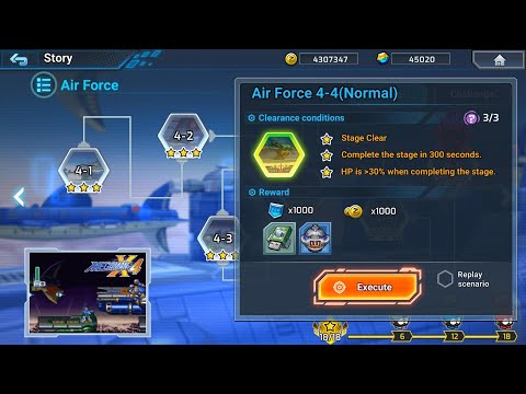 ROCKMAN X DIVE OFFLINE : Air Force 4-4 (Normal) Deep Element Hidden