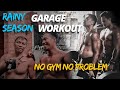 GARAGE WORKOUT WITH MY DAD | BACK DAY AT HOME