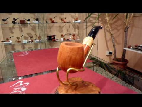 Pipa radica e bambù bent fatta a mano - www.paronellipipe.it