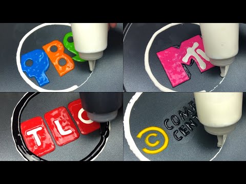 TV Network Logos Pancake Art - PBS, MTV, TLC, Comedy Central