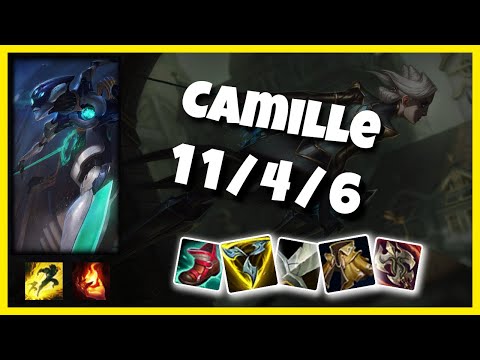 Camille vs Rumble KOREAN Challenger TOP (11/4/6) Gameplay Replay - Patch 10.23