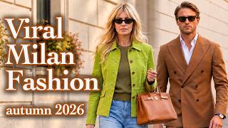 Milan’s Viral Autumn Street Style 🍂 Elegant Looks from Italy’s Fashion Capital +
