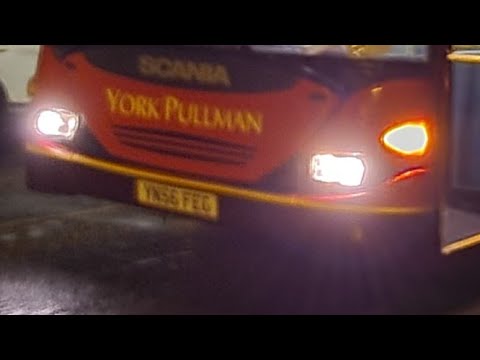 🚍*M1 Thrash* York Pullman YN56 FEG Scania Omnidekka on Rail Replacement