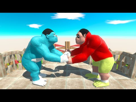 ⚡ SHINCHAN GORO vs OGGY GORO DEATHRUN DUEL  - 🦖 Animal Revolt Battle Simulator 🦕