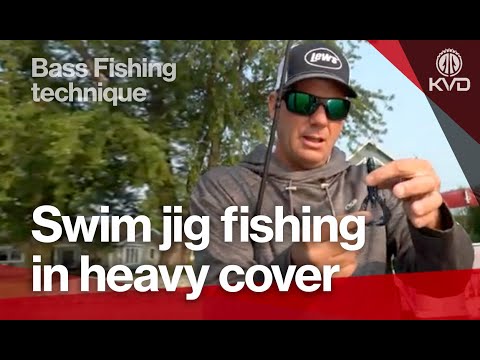 Best swim jig fishing technique in heavy cover
