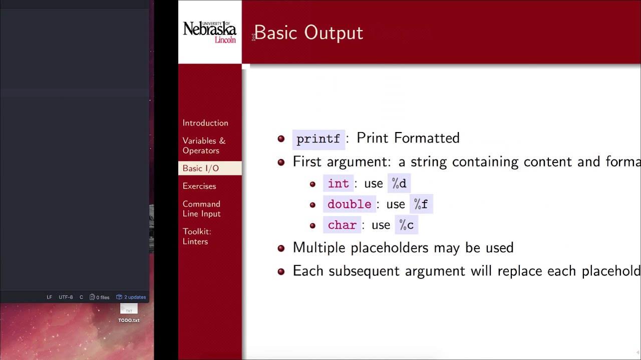 2.3 - Basics - Basic Input Output