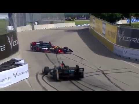 Aleshin Spins In Warm Up | IndyCar - Detroit 2016