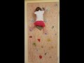 Little Girl Rock Climbing