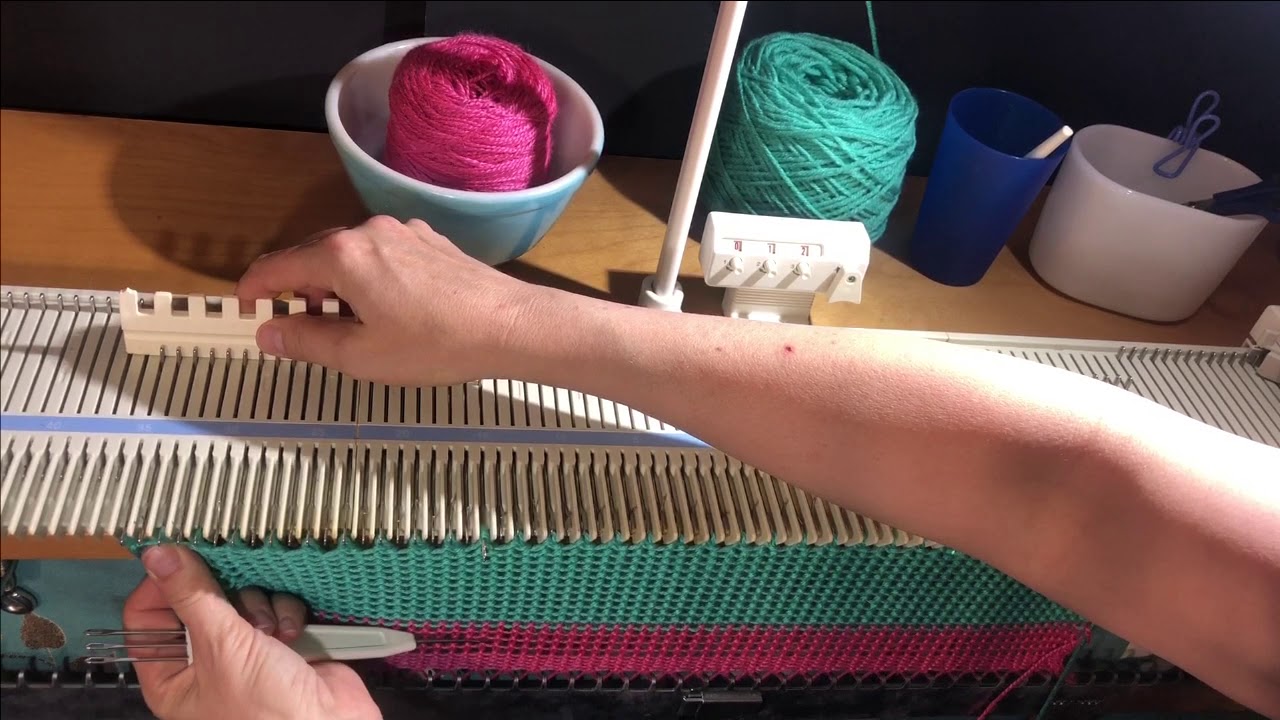 Brother KX 350 or LK 150 Machine Knitted Hat Tutorial for Beginners