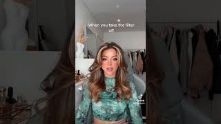 FILTER VS. NO FILTER TIKTOK TREND #shorts