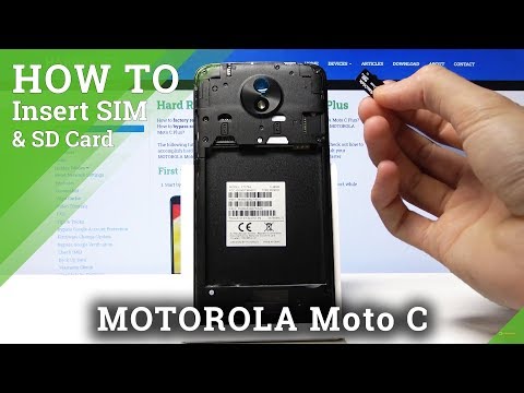 How to Insert Nano SIM & Micro SD Card in MOTOROLA Moto C - SIM Installation