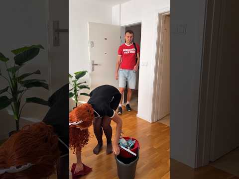 The cleaning lady is different #shorts #funny #twist