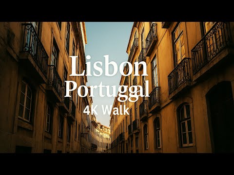 Lisbon Portugal 4K Walk | Evening Light in the Historic Center