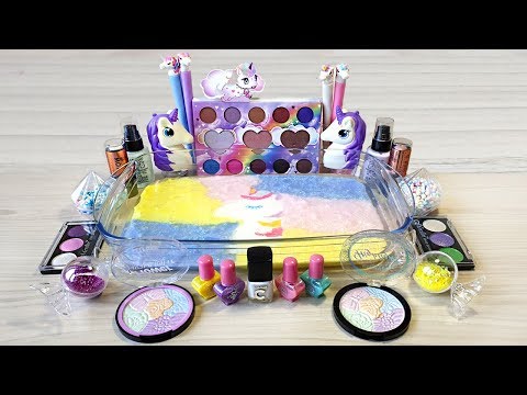 "Unicorn" Series #18 Season "Theme" / Mixing eyeshadow and glitter into Clear Slime