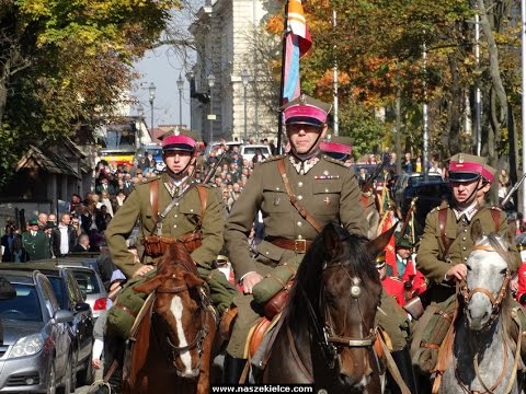 VIII Hubertus Świętokrzyski Kielce 2014 - Korowód uczestników z Katedry
