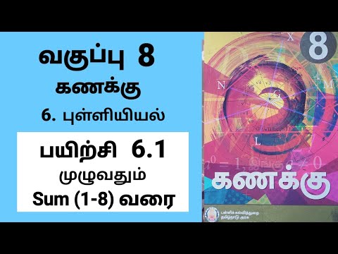 8th Maths Exercise 6.1 Sum (1-8) Tamil Medium #tamilmedium