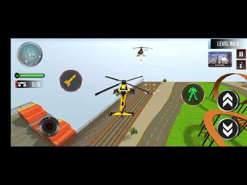 Flying Limo Robot Car Transform: Police Robot Game