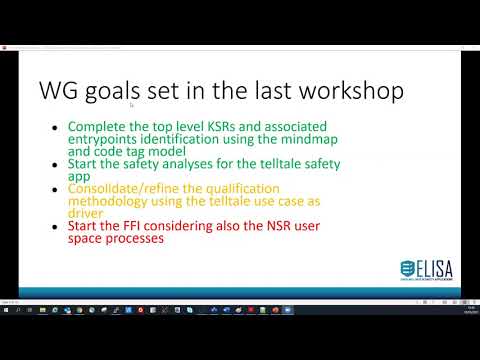 Safety Architecture WG Update Session