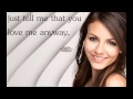 Victoria Justice - Tell me that you love me (Lyrics ...