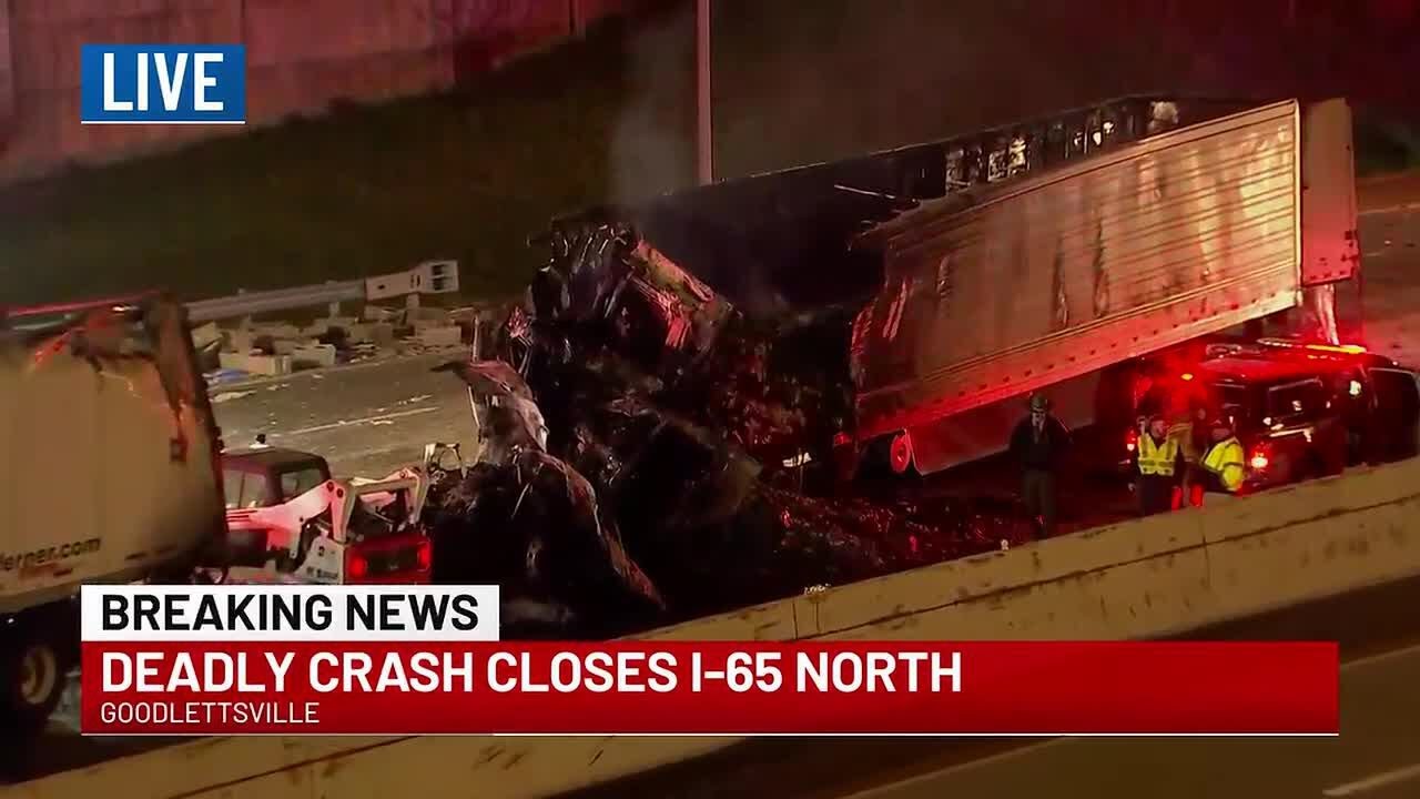 Deadly crash investigation underway on I-65 North in Goodlettsville