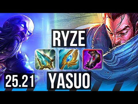RYZE vs YASUO (MID) | 16/0/7, Legendary, 67% winrate, 42k DMG | NA Grandmaster | 25.21