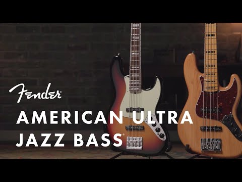 Fender American Ultra Jazz Bass Guitar, Maple Fretboard, Cobra Blue w/ Case image 4