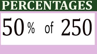 Percentages     50      Percentage(%)    of   250