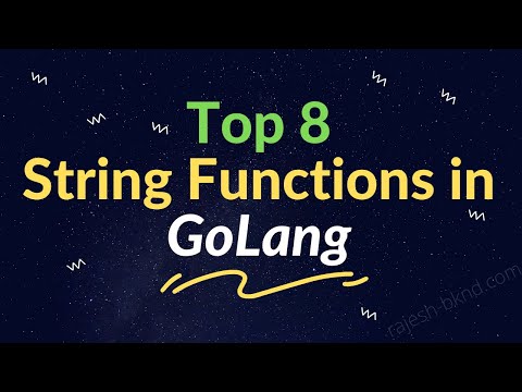 Go  - Top 8 Strings Functions in Go language | go | strings |