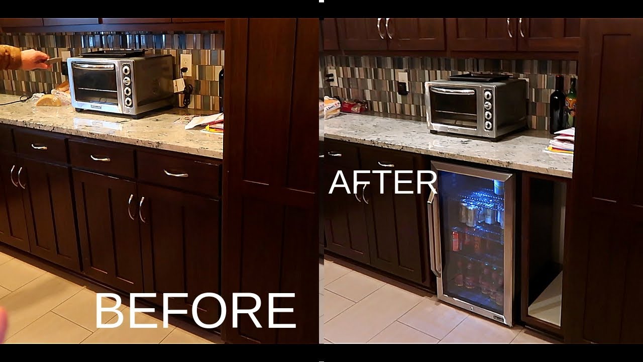 HOW TO: MINI FRIDGE INTO CABINET | DIY BY SILVER FOX | AB-1200X
