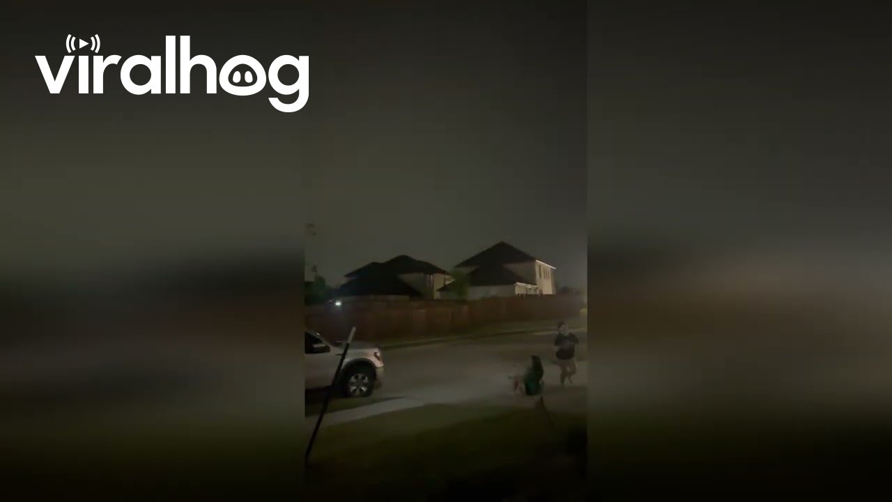 Lightning Storm Illuminates Night Sky Over Forney, Texas || ViralHog