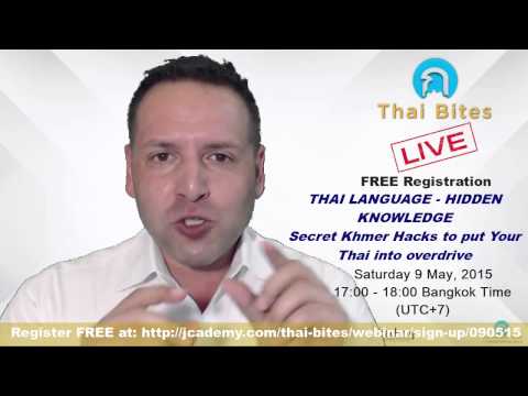 Thaibites Live - Secret Khmer Language Hacks to Boost Your Thai - Free Webinar